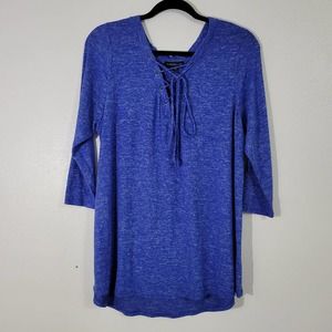 Lane Bryant V-Neck Space Dye Blouse